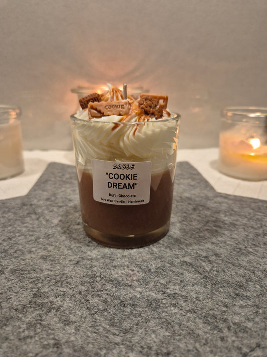 Keks Kerze Nahaufnahme süßer Duft vegan nachhaltig