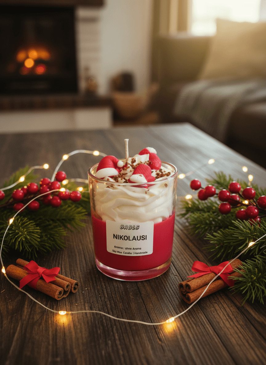 Nikolausi Kerze Lifestyle - Weihnachtliche Dekoration