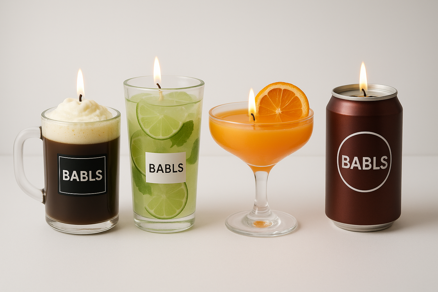 Alt-Text: "Getränke Duftkerzen - Kaffee und Latte Kerzen aus Sojawachs handgemacht"