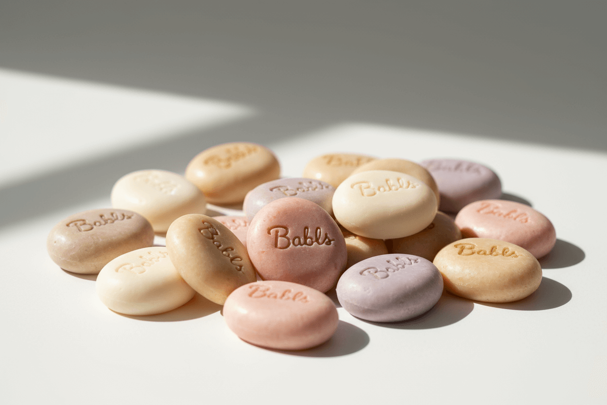 Alt-Text: "Wax Melts Duftwachs aus natürlichem Sojawachs - Handgemacht und vegan von Babls-Candle"