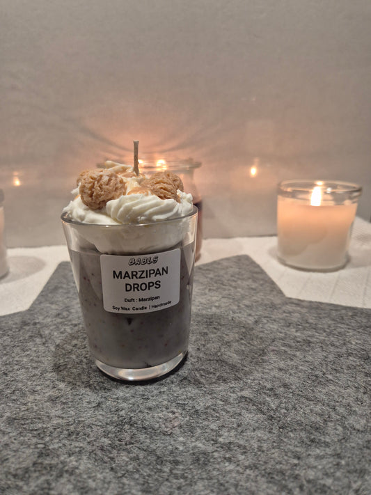 Marzipan Drops Kerze Sojawachs Marzipanduft Weihnachten
