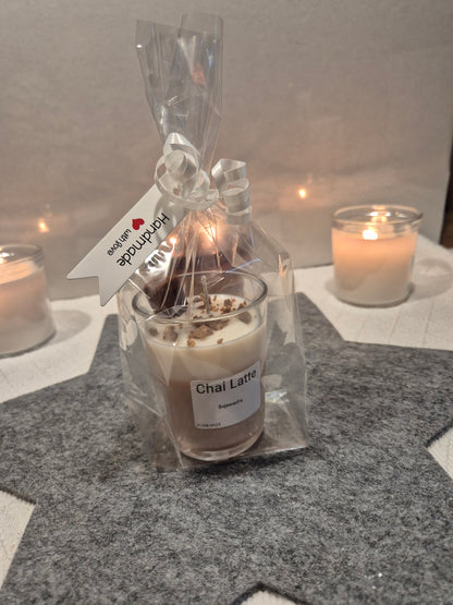Handgemachte Chai Latte Kerze vegan