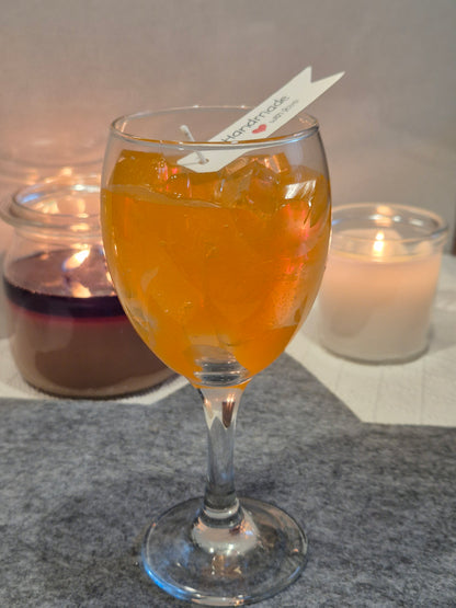 Orangen Kerze Detailansicht Sommer Cocktail Design