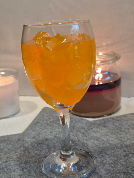 Orangen Drink Kerze Gelwachs duftfrei handgemacht Cocktail