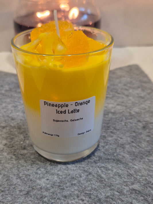 Pineapple Orange Latte Kerze Sojawachs tropischer Fruchtduft