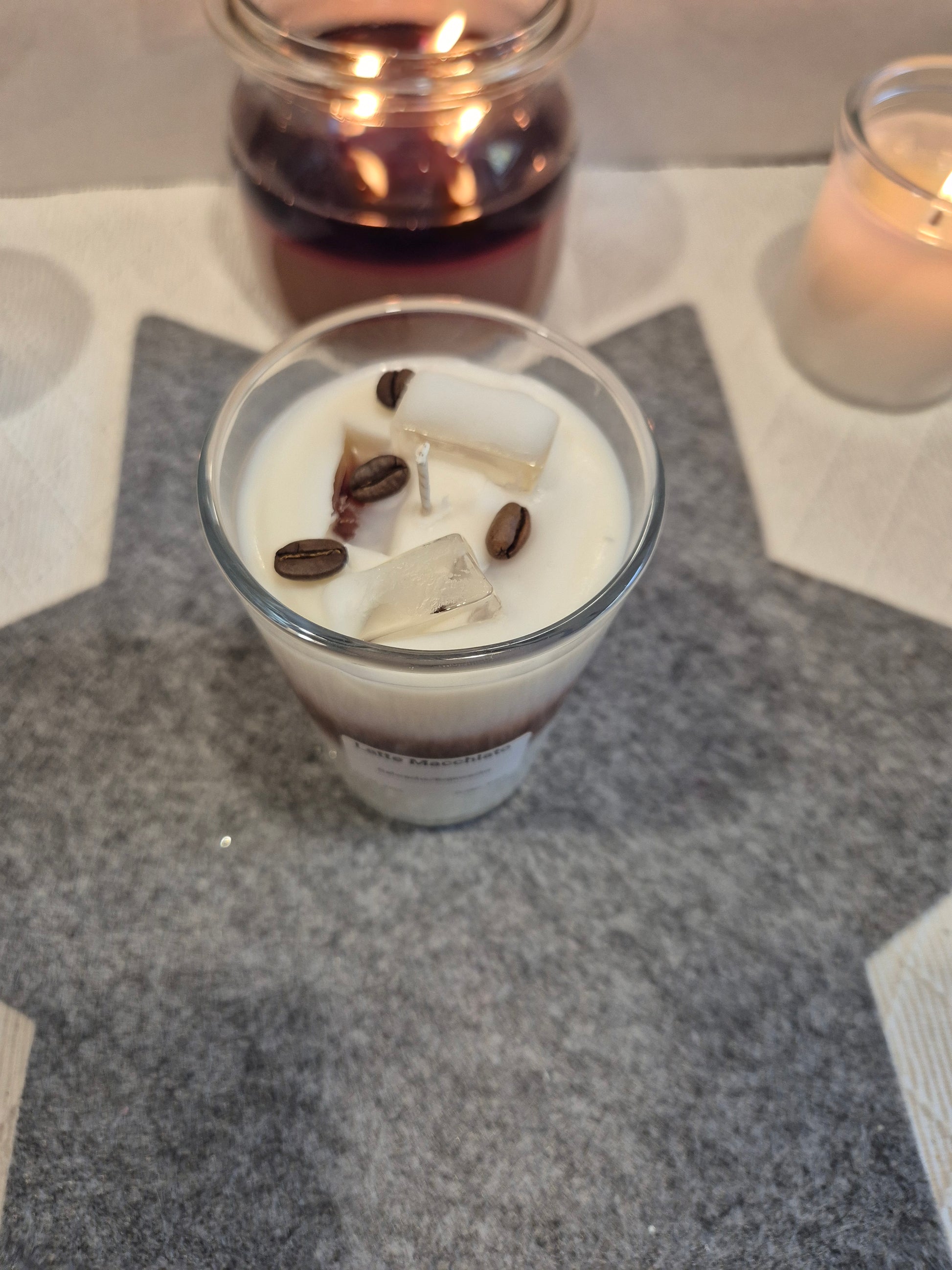 Handgemachte Latte Macchiato Kerze Sojawachs Kaffeeliebhaber