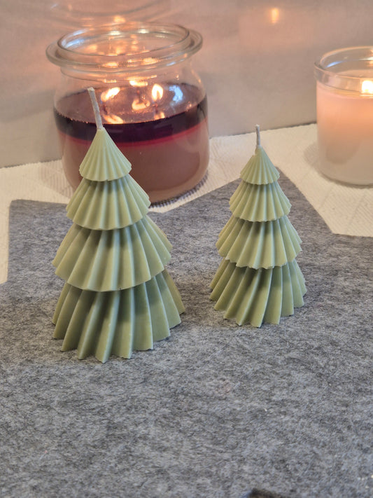 Tannenbaum Kerzen Set Sojawachs handgemacht Weihnachtsdeko