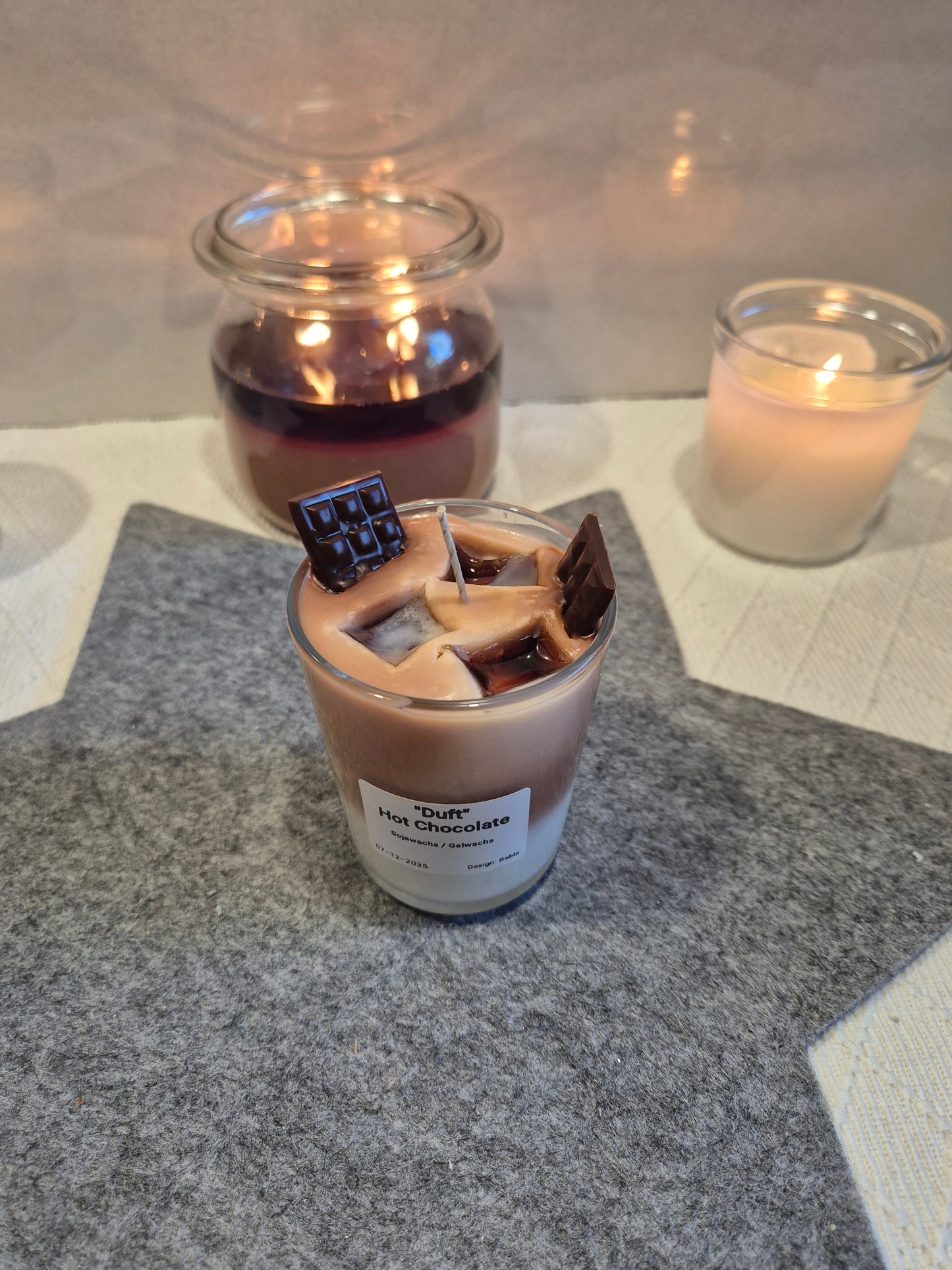 Chocolate Latte Candle Detailansicht süßer Kakaoduft