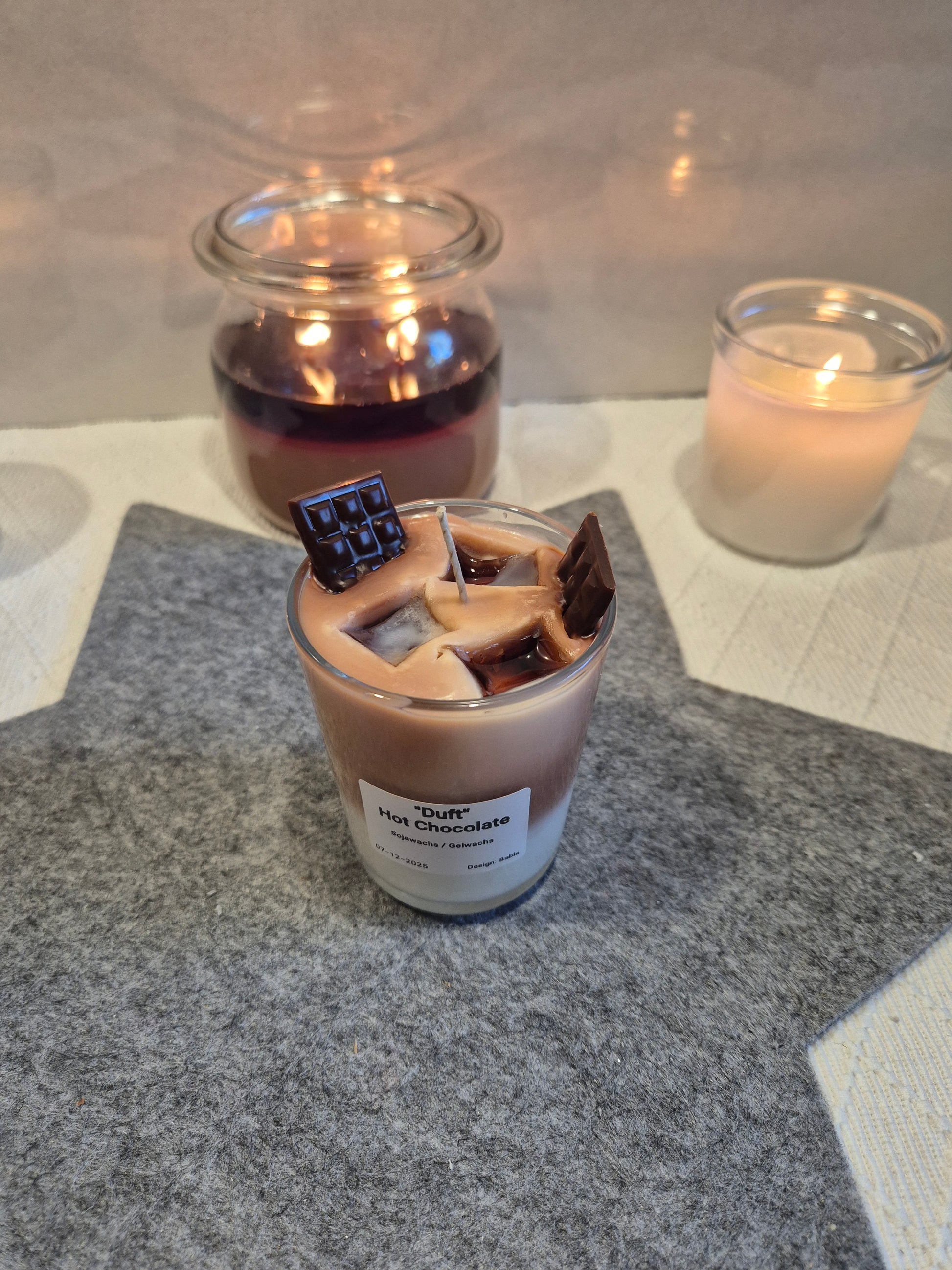 Chocolate Latte Candle Detailansicht süßer Kakaoduft