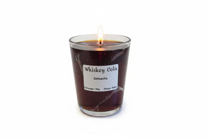 Whiskey Cola Kerze Gelwachs Cocktail Design handgemacht