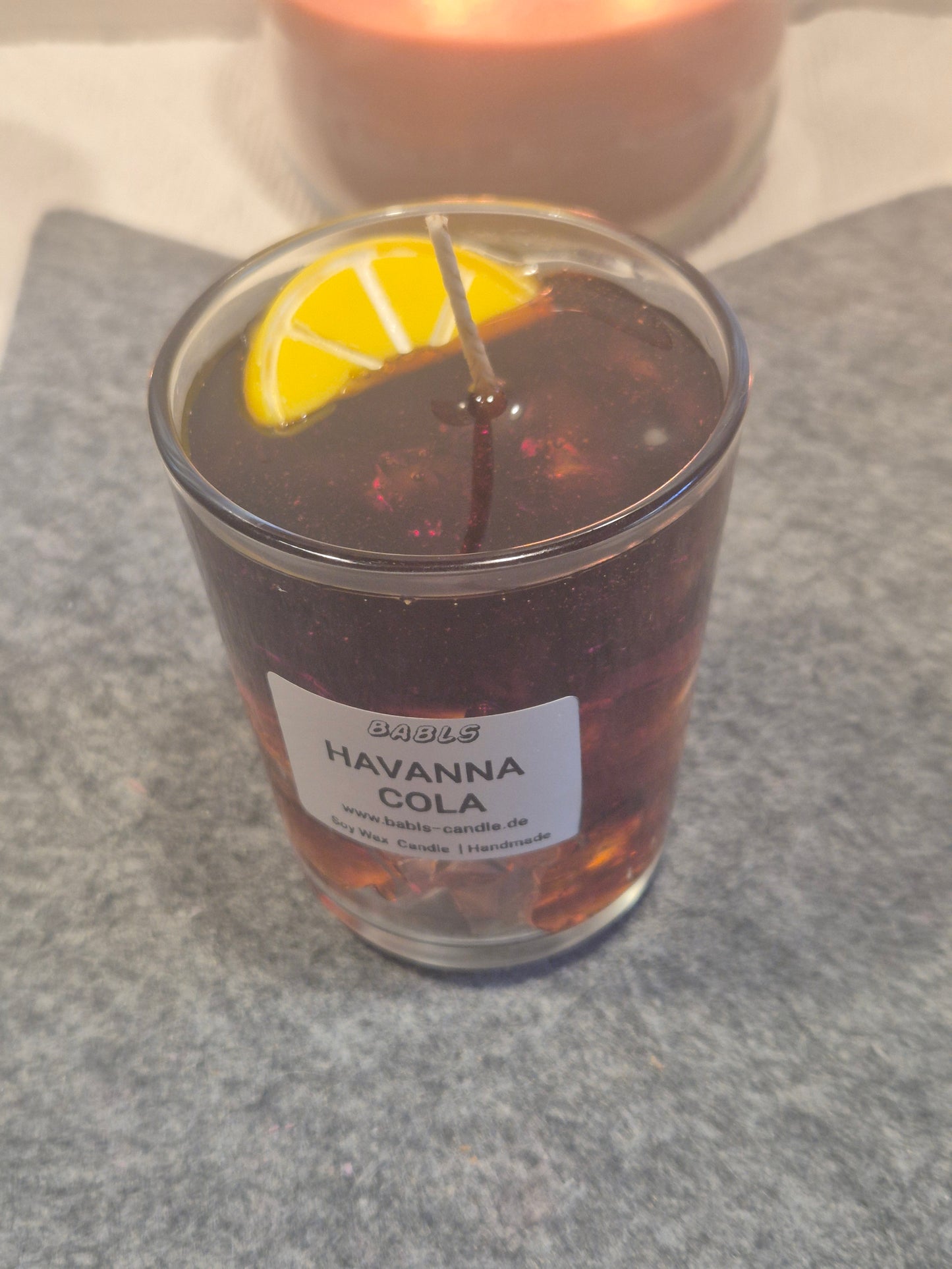 Havanna Cola Candle Detailansicht exotischer Duft Gelwachs
