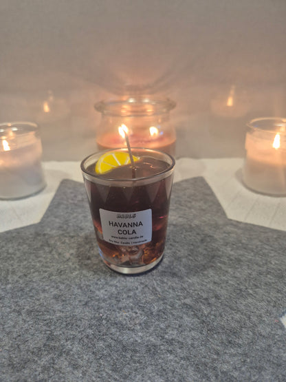 Handgemachte Cuba Libre Kerze Gelwachs Cocktail Design
