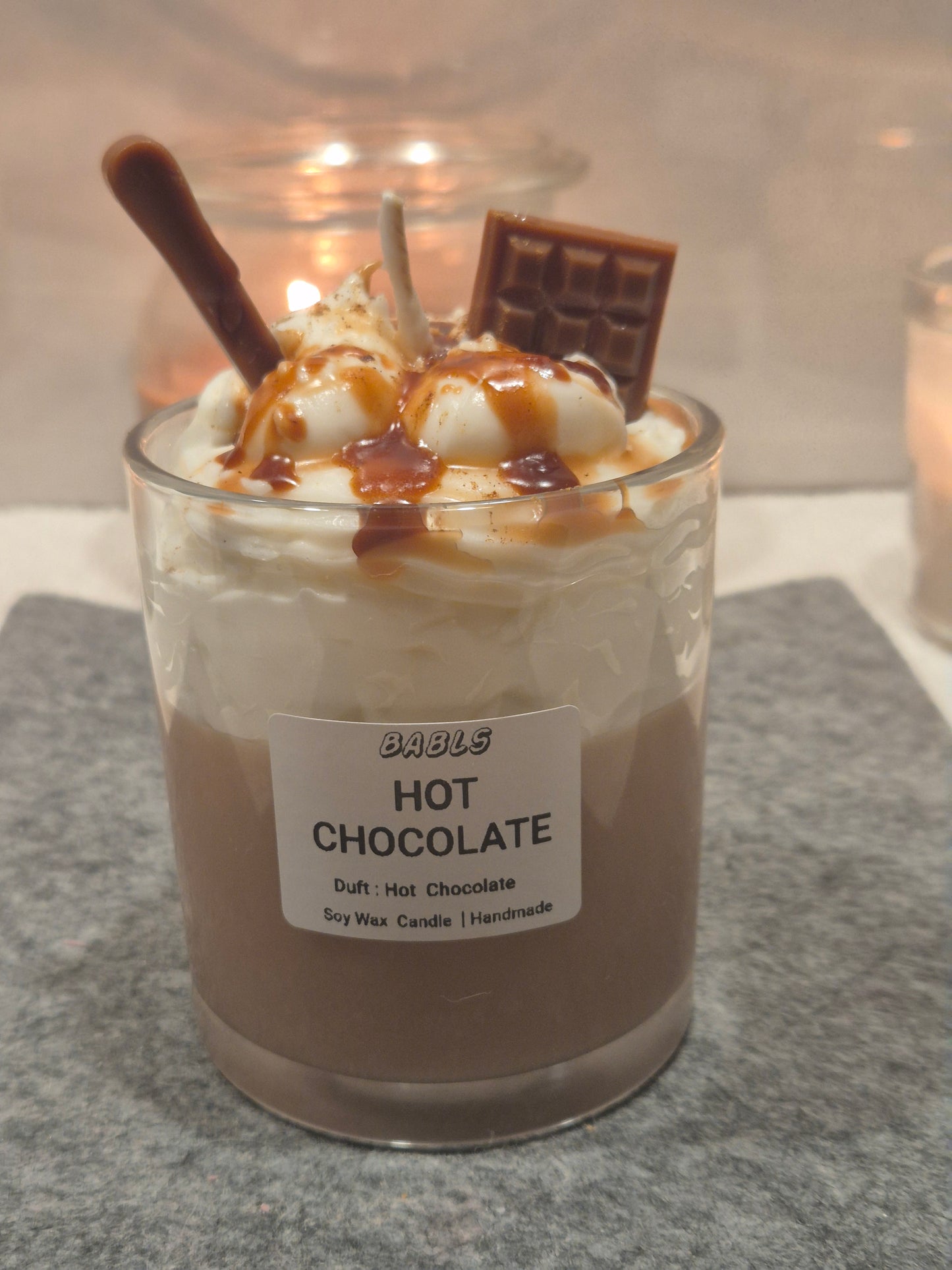 Hot Chocolate Kerze Sojawachs Schokoladenduft handgemacht Winter