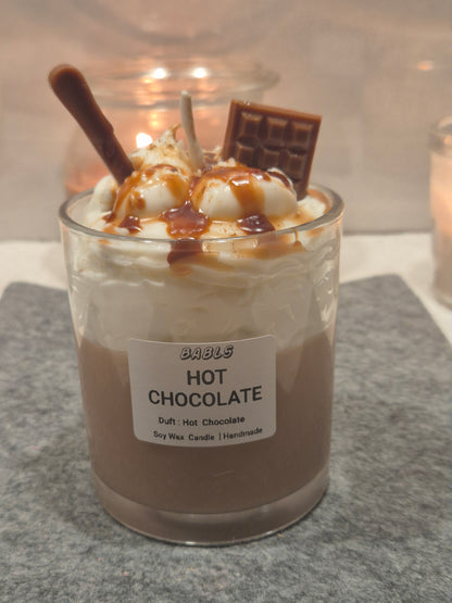 Hot Chocolate Kerze Sojawachs Schokoladenduft handgemacht Winter