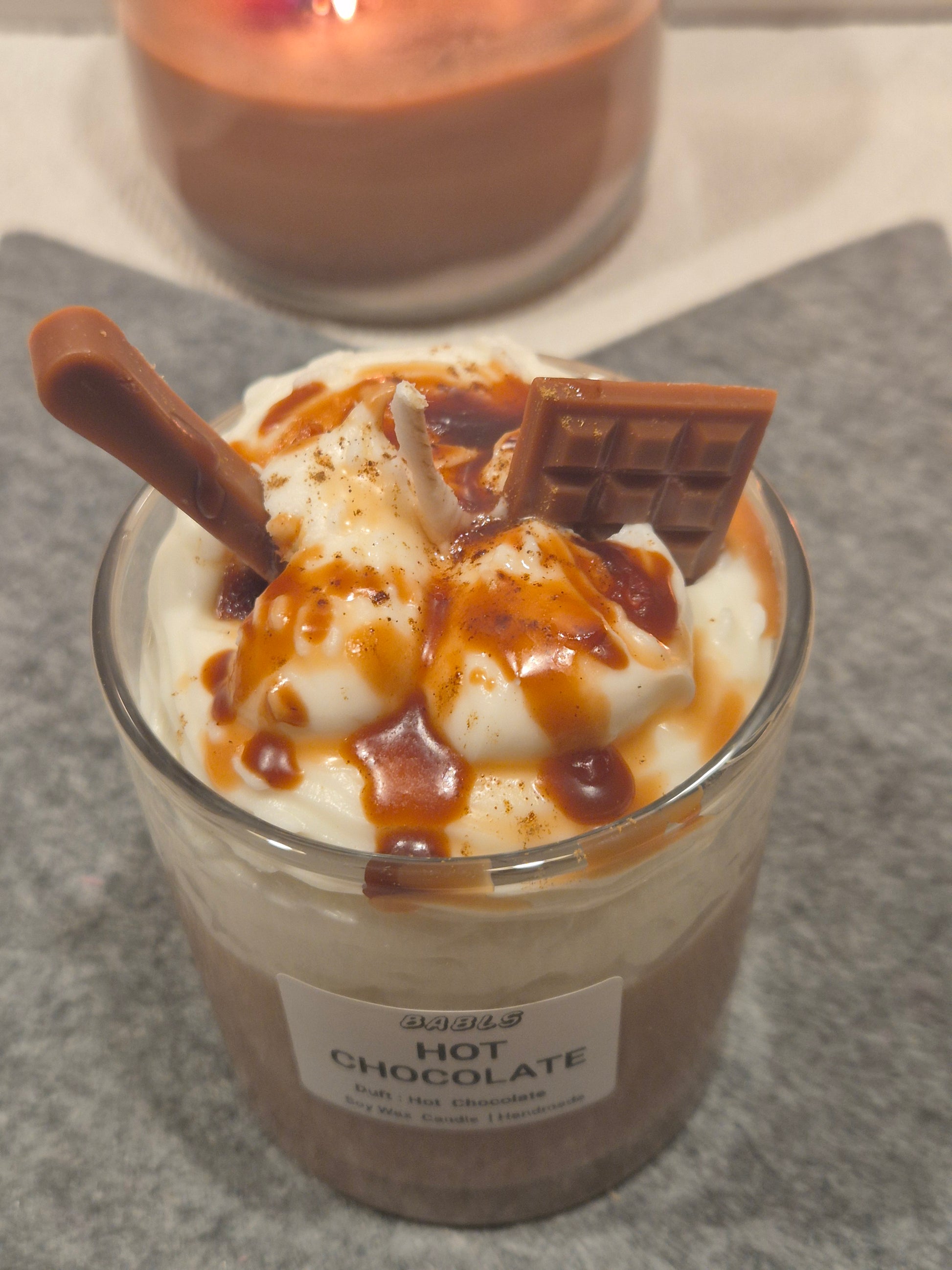 Handgemachte Hot Chocolate Kerze Sojawachs Winterabend