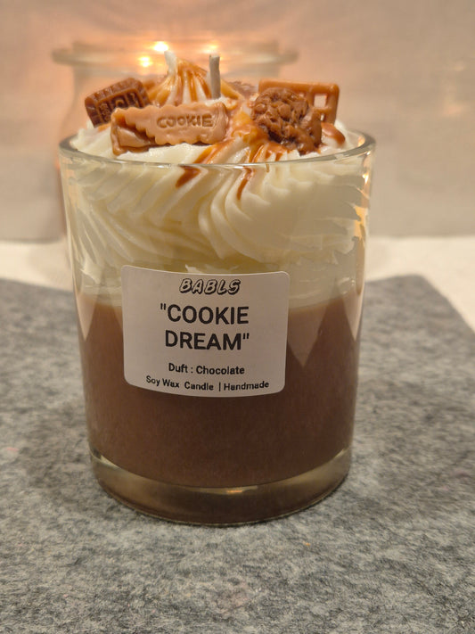 Cookie Dream Kerze Sojawachs Schokoladenduft handgemacht