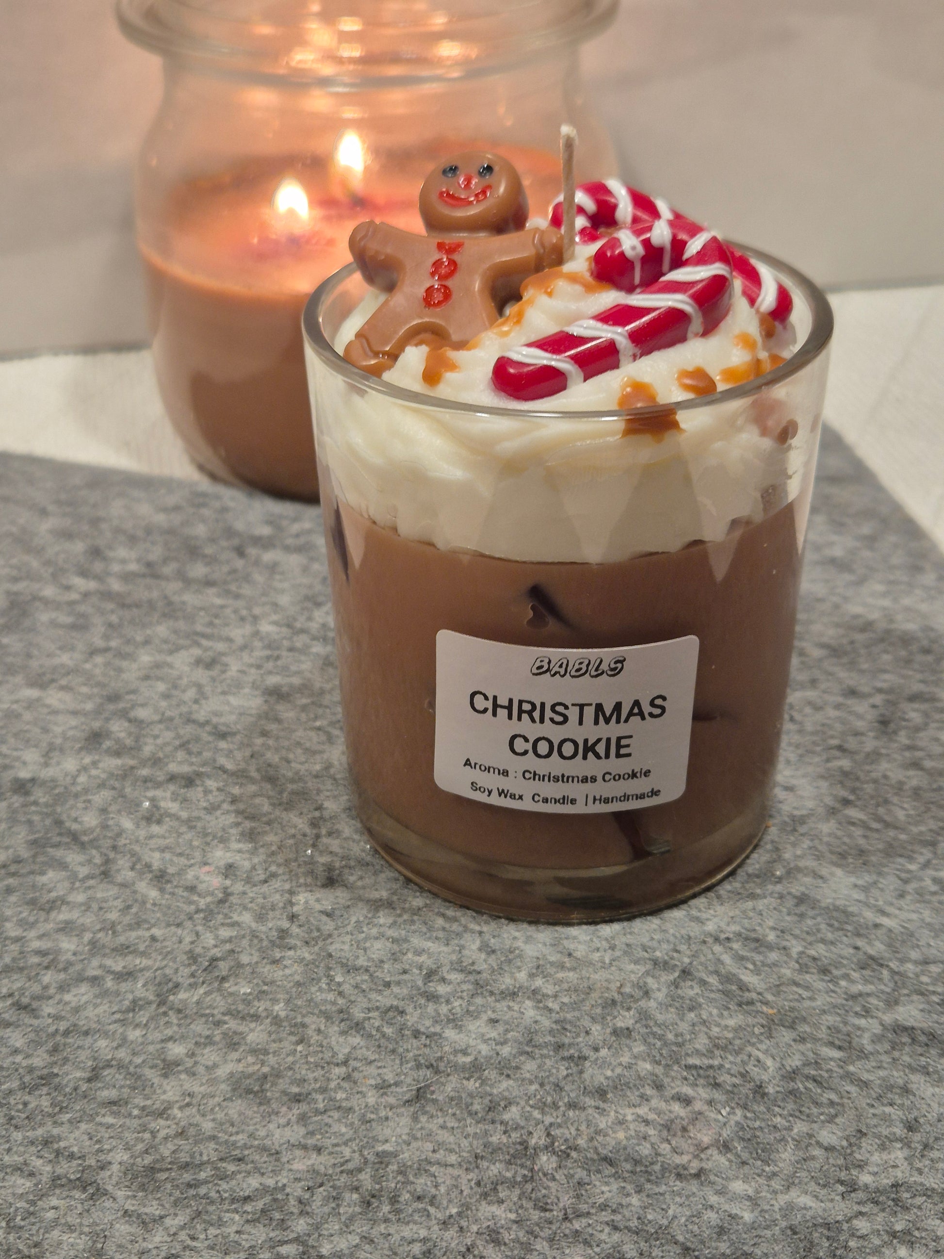 Christmas Cookie Candle Detailansicht festliche Dekoration