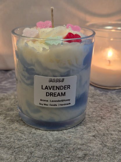 "Lavender Dream Kerze Sojawachs Lavendelduft entspannend"