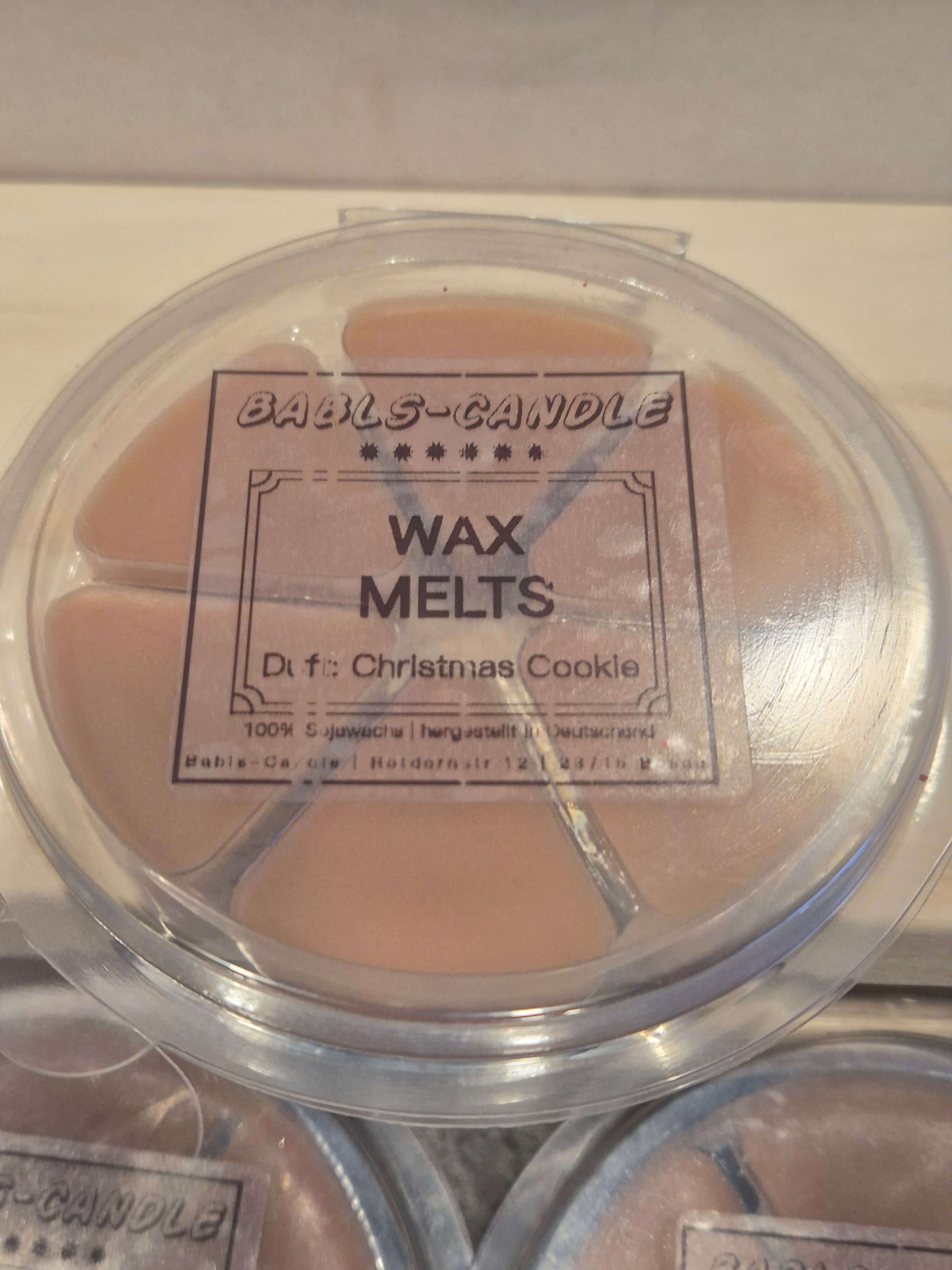 Handgemachte Wax Melts braun mit Christmas Cookie Duft von Babls-Candle