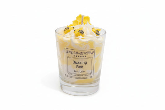 Buzzing Bee Kerze Sojawachs - Citro Bienen-Design