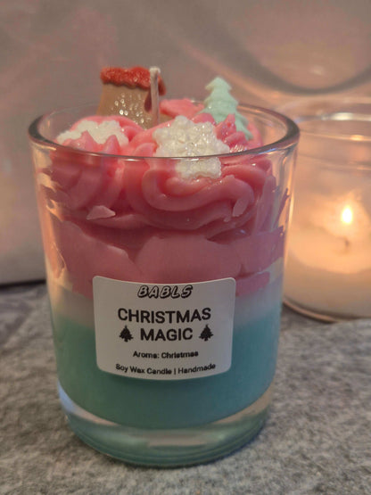 Christmas Magic Weihnachtskerze Sojawachs 45h Brenndauer
