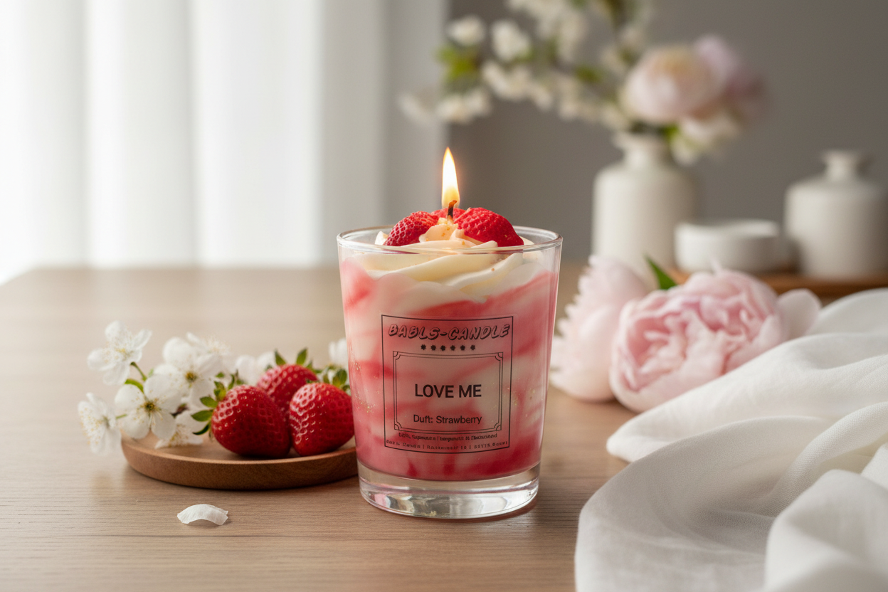 Lifestyle Produktbild brennende Kerze