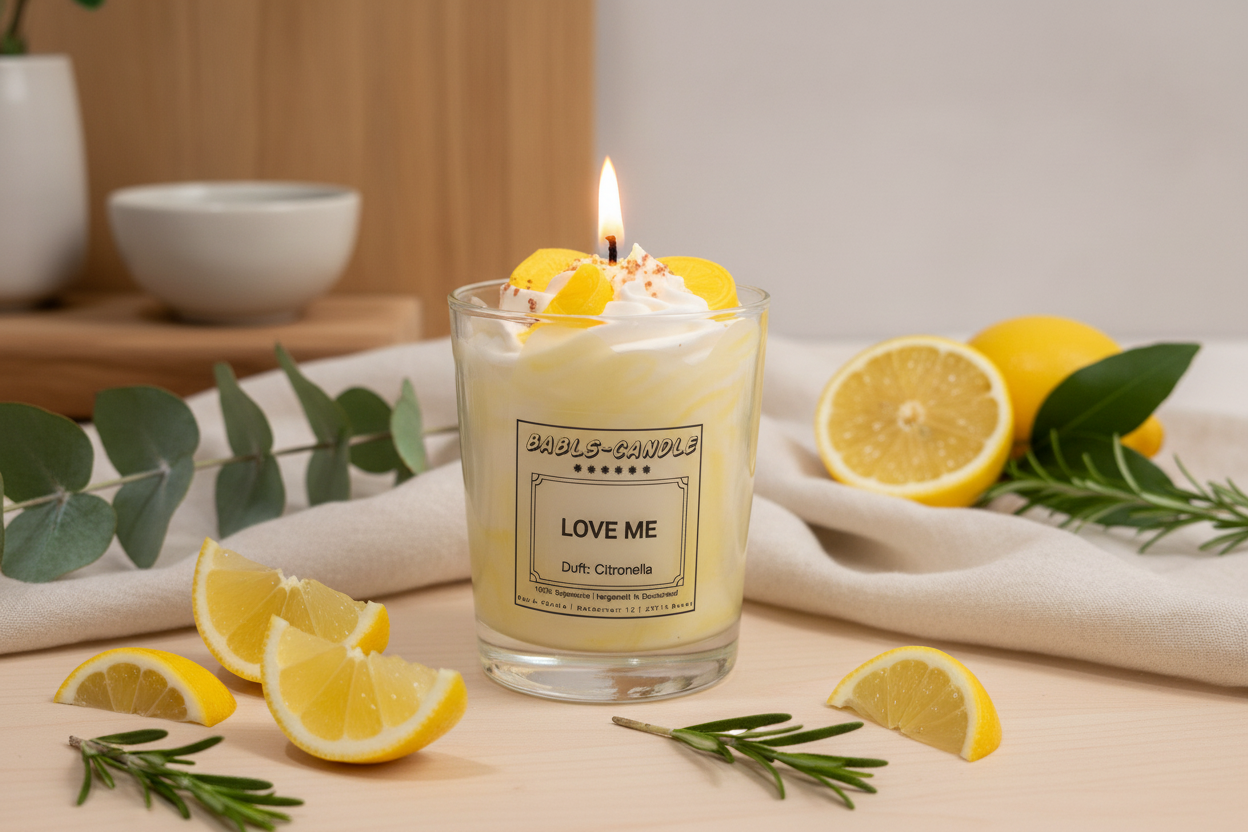 Lifestyle Produktbild brennende Kerze