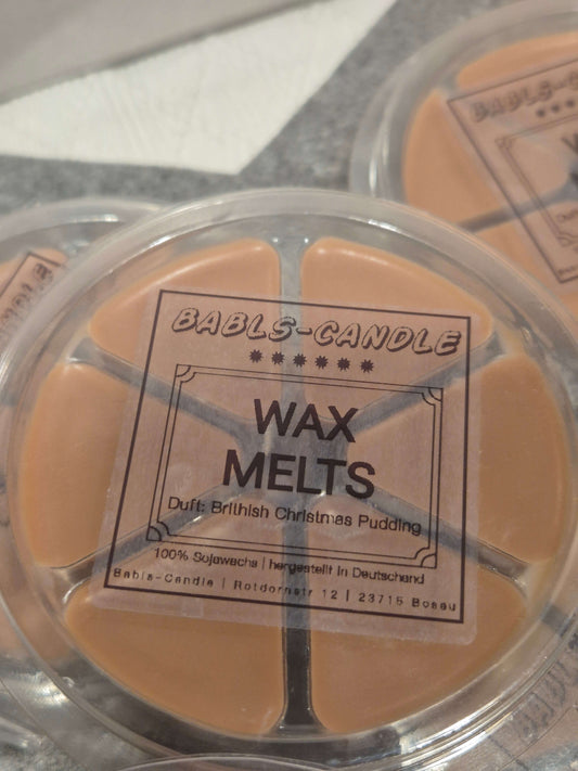 Braune Wax Melts aus Sojawachs - Nahaufnahme der Duftwachse