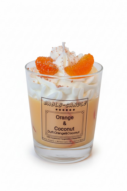 Orange Coconut – Duftkerze aus 100% Sojawachs